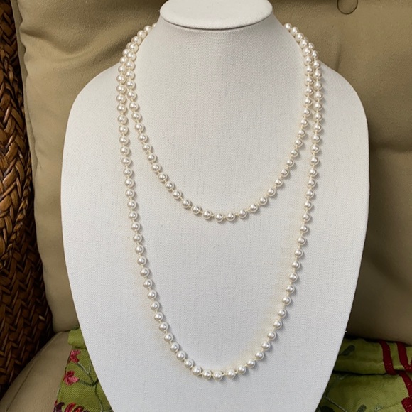 Marvella Jewelry - Vintage Marvella Pearl Necklace 54 inch